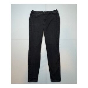 Refuge Skinny Jeans Women Size 12 Black Faded Stretch Denim Mid Rise